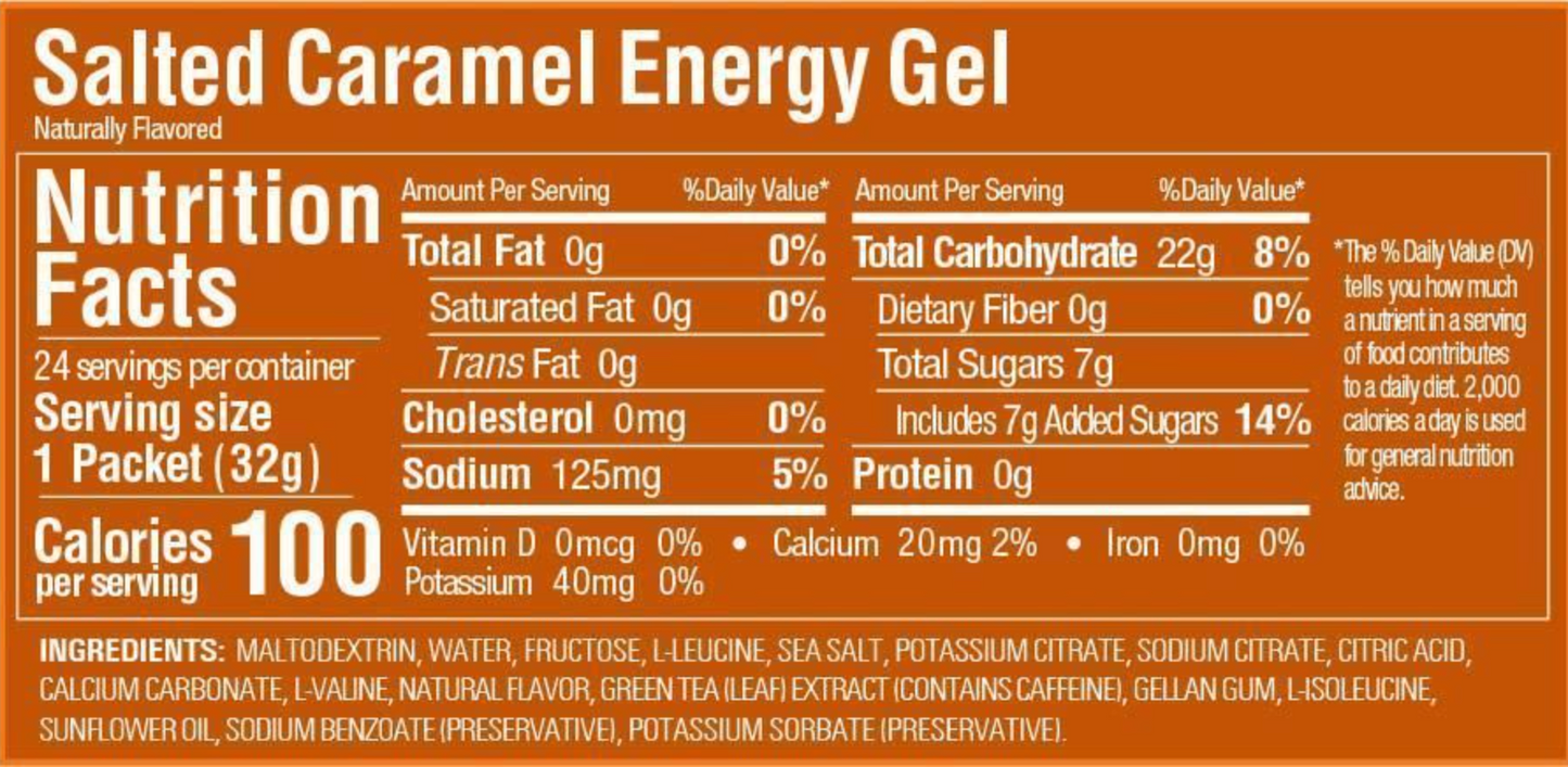 1 stk. GU Gel Saltet Caramel | Energi gel med koffein