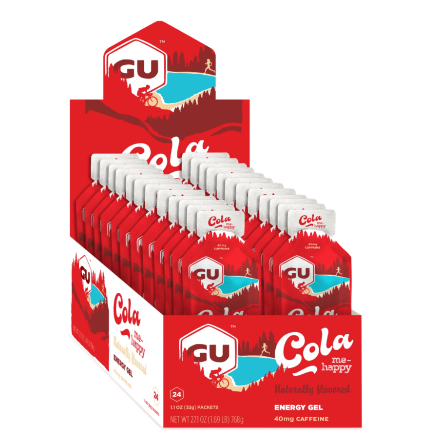 1 stk. GU Energy Gel med Cola Me Happy med Koffein | Energi gel med koffein