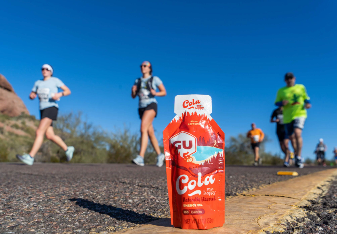 1 stk. GU Energy Gel med Cola Me Happy med Koffein | Energi gel med koffein