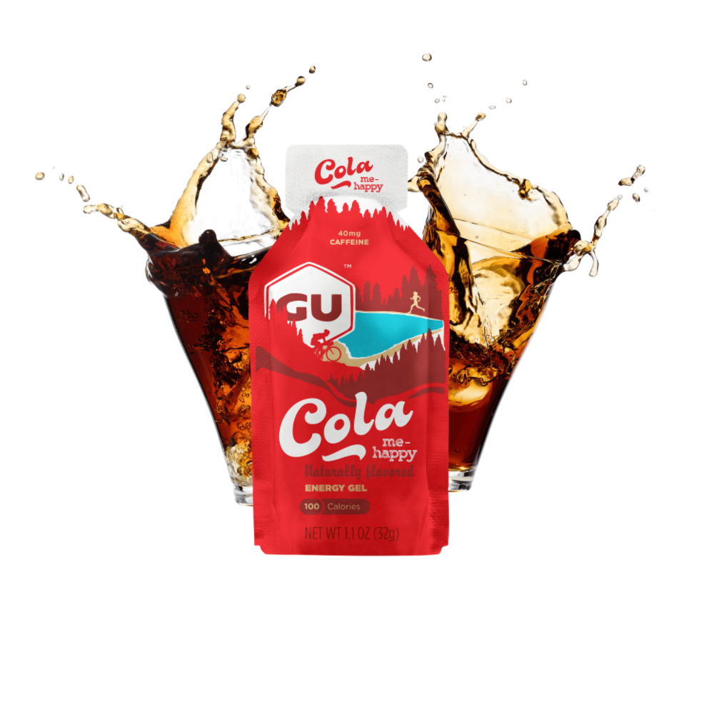 1 stk. GU Energy Gel med Cola Me Happy med Koffein | Energi gel med koffein