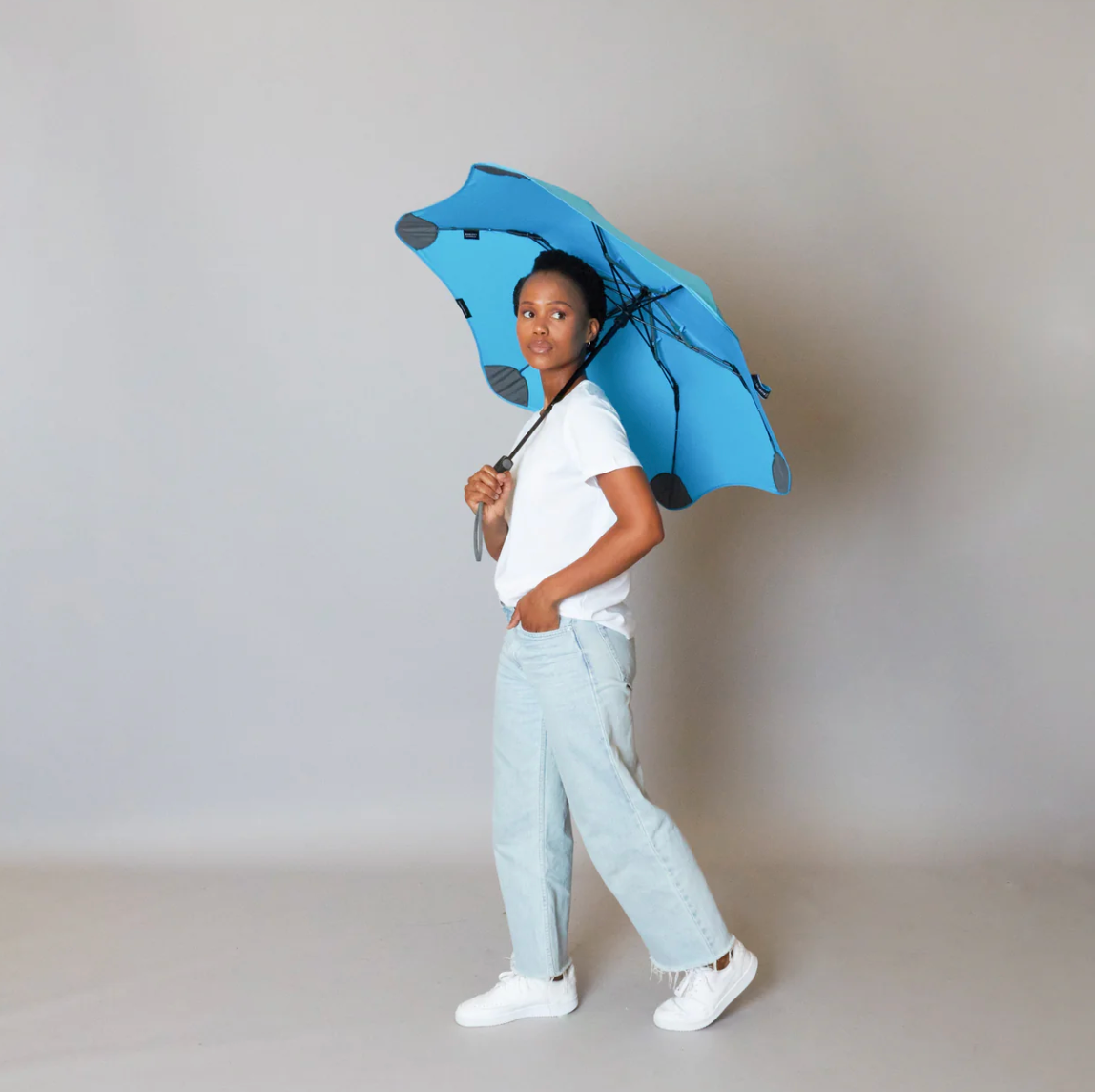 BLUNT Metro. Luksus paraply til håndtasken med 100 cm skærm - Blå