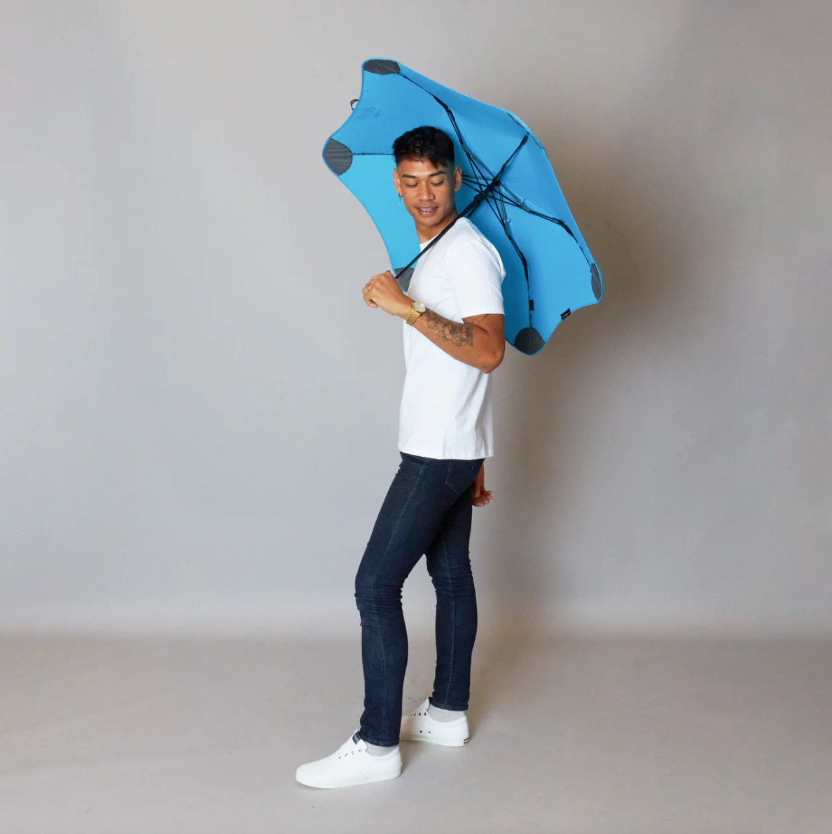 BLUNT Metro. Luksus paraply til håndtasken med 100 cm skærm - Blå