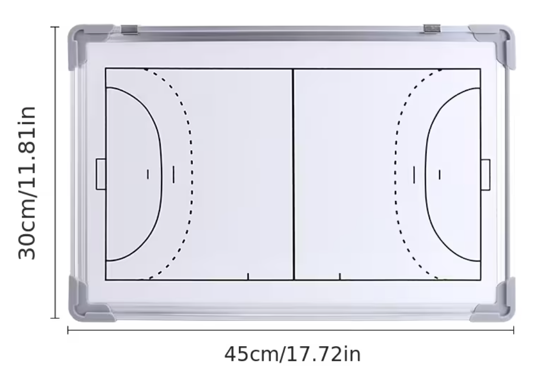 Taktiktavle til Håndbold – 45 x 30 cm. Magnetisk & dobbeltsidet