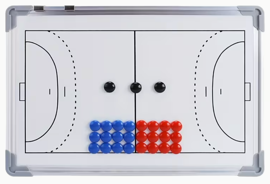 Taktiktavle til Håndbold – 45 x 30 cm. Magnetisk & dobbeltsidet