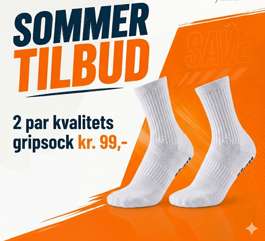 2 par GripSock - Hvid Str. 35 - 44