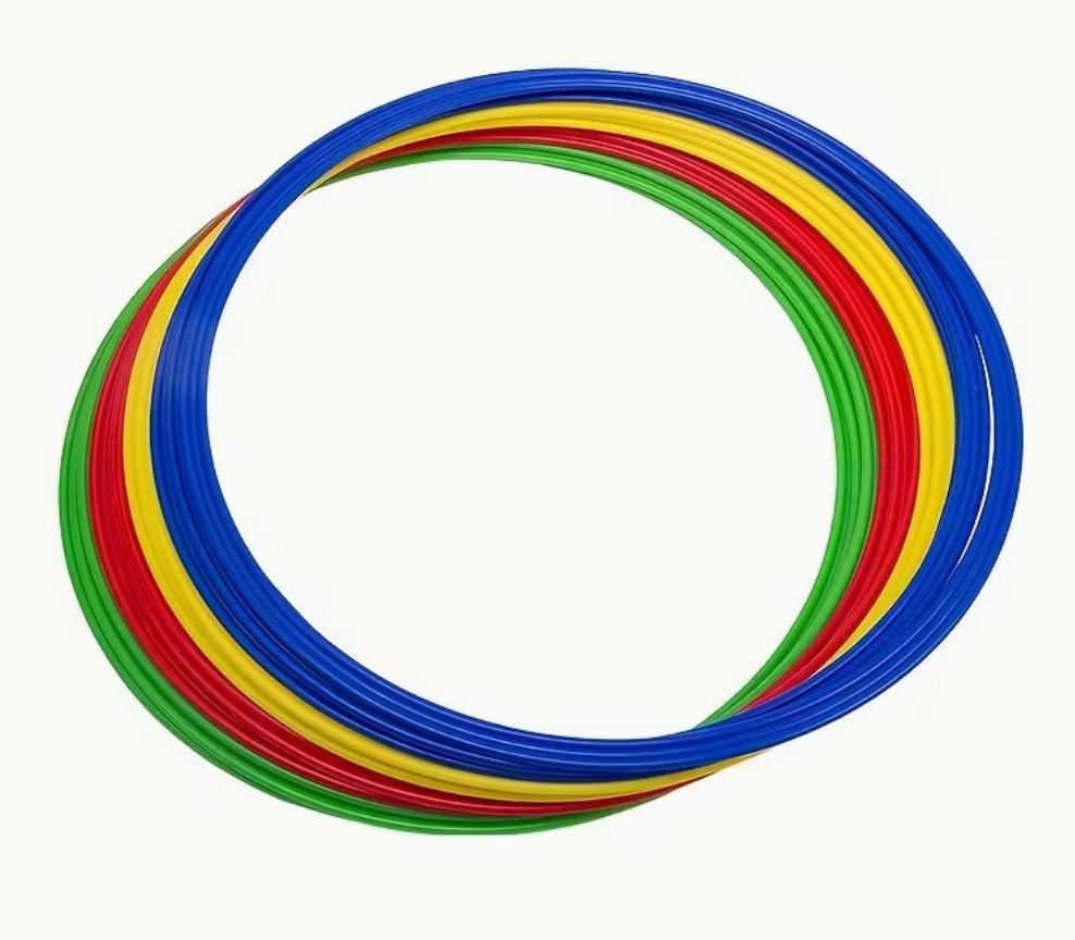 Sæt med 4 stk. 50 cm Træningsring – Agility Ring til Sport, træning, kamp, Fitness