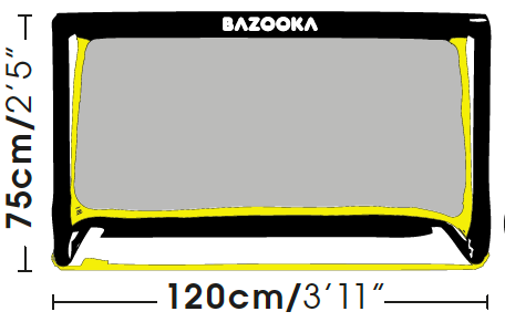 BazookaGoal Original 120 x 75 cm. 2 stk. inkl Gratis fragt