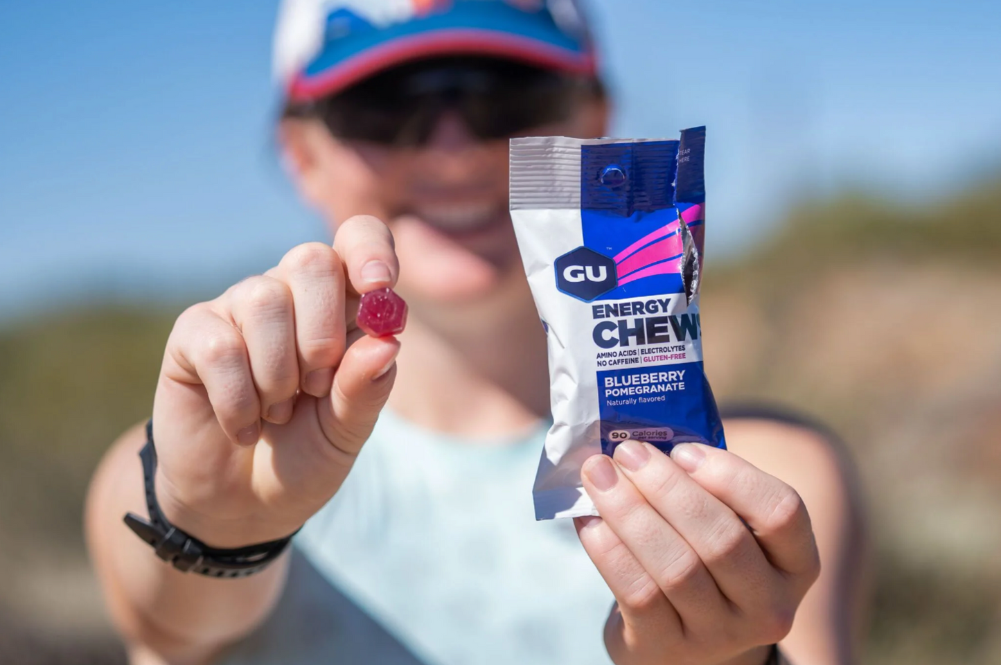 12 pack GU Energy Labs Chews - BLÅBÆR GRANATÆBLE